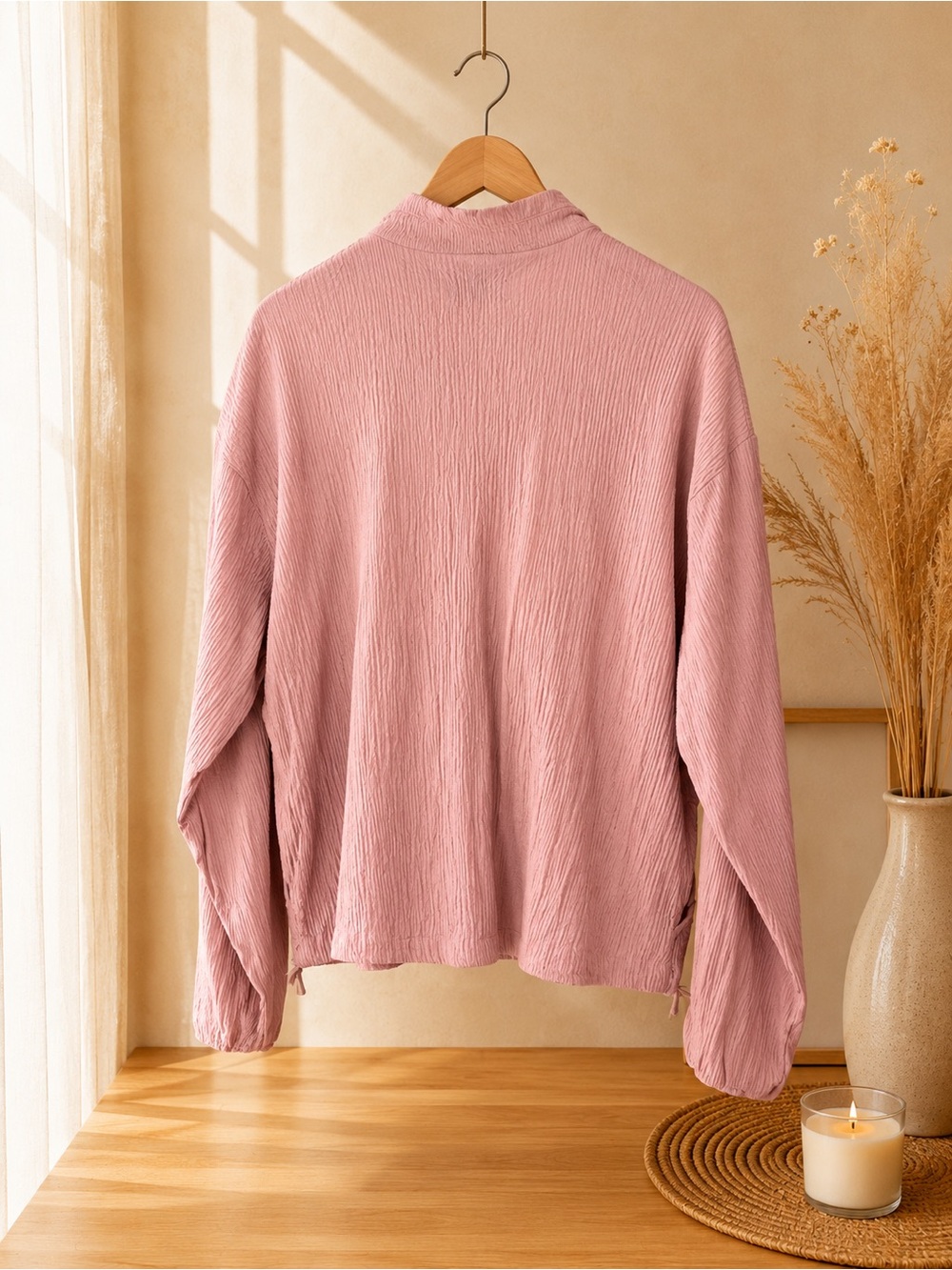 Light Pink Women's Zip-Front sport Jacket - Picture 2 of 2